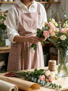 Adjustable Work Apron, Suitable For Kitchen Cooking, Gardening, Florist, Nail Technician, Wear-Resistant And Practical, Blocks Stains And Splashes - Apron - View 4