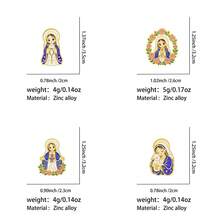Christian Virgin Mary Jesus Brooch Set, Enamel Lapel Pins, Religious Decorative Badges For Backpacks Clothes Hats, Beat Gift For Women Girls Christian - Multicolor - View 11