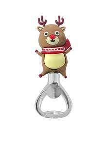 1pc Christmas Reindeer Bottle Opener, Effortless Opening, Suitable For Parties, Home Bar, Kitchen, Backyard Gatherings And More, Ultra-Lightweight And Cute Design, Convenient - Multicolor - View 7