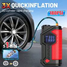 jkuoo Portable Wireless Car Battery Jump Starter With Tire Inflator - Power Bank, LED Display, Flashlight, USB Type-C Charging, Suitable For Cars, Bicycles, Motorcycles, Sports Balls - Portable Multi-functional Integrated Pump - View 7