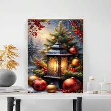 1PC DIY 5D Diamond Painting Kit Christmas Theme Pattern - Round Full Drill Diamond Art Mosaic Craft, Home Wall Decor, Unframed - No Frame - View 3