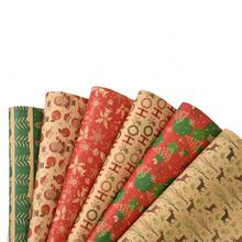 15/1pc Christmas Gift Wrapping Paper 50*70cm Random Assorted Prints Holiday Gift Box Decoration Handmade Paper - View 3