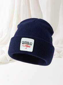 1pc "Flock It I'm Going To Bingo" Funny Slogan Acrylic Knit Beanie With Printed Fabric Label - A - View 15