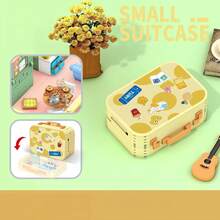 900+ Pieces Dollhouse Building Blocks Set, Expandable Open Design Two-Story Mini House, With Rich Furniture Accessories, DIY Small Particle Building Blocks Toy, Desktop Decoration, Ideal Gift For Girls On Holidays And Birthdays - Multicolor - View 4