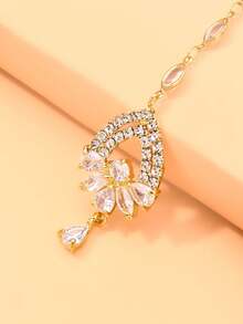 1pc Water Drop Pendant Forehead Chain Bohemian Style Tassel Hair Accessory For Women - Water Drop - View 6