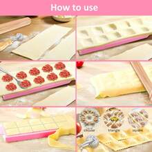 10-Cavity Dumpling Mold Press - Italian Ravioli Mold, Pie, Dumpling, Wonton, Noodle Cutter, With Wavy Edge And Handle, Easy For DIY Homemade Dumpling Skins, Dishwasher Kitchen Gadget, Suitable For Home Cooking, Gift For Mom And Women - Multicolor - View 4
