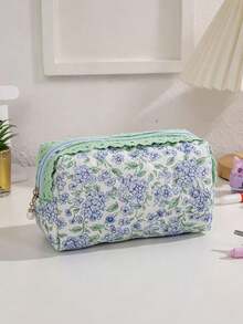 1pc Personalized Bridesmaid Gift Makeup Bag, Personalized Embroidered Floral Lace Makeup Bag, Wedding Return Gift Bride Gift Travel Toiletry Bag, Travel Storage Bag, Handbag - Multicolor - View 13