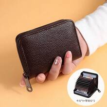 New Women's Card Holder Wallet With Multiple Card Slots, Large Capacity Bank Card Sleeve, Driving License Holder, Zippered Ultra-Thin Coin Purse - Multicolor - View 11