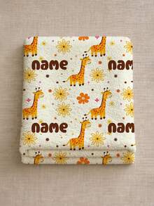 1pc Customized Name Blanket, Personalized Name Throw, Suitable For Bed, Living Room Sofa, Outdoor Beach Camping Pets, Personalized Home/Pet/Couple Bed Blanket, Personalized Christmas Gift, Family Gift, Birthday Gift, Gift For Friends, Gift For Her, Gift For Son/Daughter - Style 1 - View 5