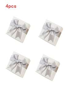 Set Of 8, White Bow Decor Gift Boxes With Paper Tote Bags, For Holiday Gathering, Birthday Party Celebration, Portable Reusable, Gift Packaging Kit, For Jewelry Packing, Present Wrapping, Daily & Business Gifting - Grayish White - View 14