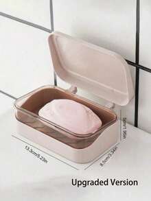 1/2 buah Kotak Sabun Plastik Tebal Warna Netral Modern, Tutup Flip + Struktur Baki Drainase Transparan, Tempat Sabun Persegi Panjang Kedap Debu, Perlengkapan Penting untuk Kembali ke Sekolah, Cocok untuk Kamar Mandi, Asrama, Perjalanan, Berkemah, dan Penggunaan Sehari-hari - mimbar - View 22