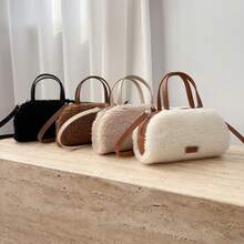 BAILEE A Stylish, Avant-Garde Faux Fur Handbag With A Plush Texture Paired With Leather Design, Perfect For Outfits And As A Gift. - Multicolor - View 8