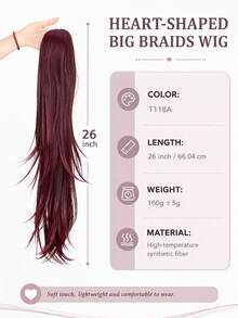 26 Inch Long Layered Drawstring Ponytail Hair Extensions For Women, Straight Clip-In Hairpiece, Thick Ponytail, Easy Wear Hair Extension For Christmas, Halloween, Parties & Special Occasions - Multicolor - View 6