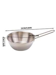 1/3pcs 304 Stainless Steel Mixing Bowls, Multi-Functional Salad Bowl, Egg Beating Bowl, Mini Cooking Pot, Metal Brushed Surface Treatment, Ideal Choice For BBQ And Outdoor Kitchen - View 3