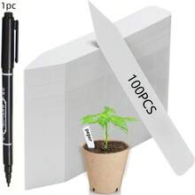 1-Piece Floral Small Label PVC Water-Blocking Succulent Plant Label Stake For Gardening, Nursery And Flower Pots - Plant Labels - View 13
