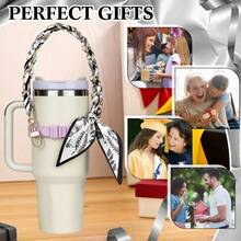 1pc Adjustable Silicone Water Bottle Handle Strap&1 Chain Woven Hand-Held Strap - Universal Fit For Tumblers, Quick-Release Buckle & Non-Slip Grip, Portable Carry Sling - Multicolor - View 11