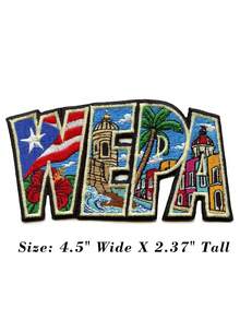 1pc/2pcs/3pcs/4pcs Wepa Collage Patch Script Travel Souvenir Embroidered Iron-On - Multicolor - View 3