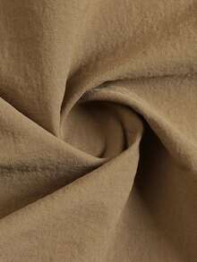 Aflion Women Fall Khaki Pleated Wide Leg Pants, Elastic Back Waist Casual Loose Long Trousers, Belt Not Included - Khaki - View 6