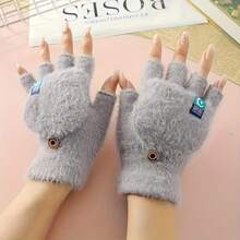 Unisex Warm Flip-Top Gloves - Winter Cold-Proof, Soft Non-Elastic Design, Washable Outdoor Commute Daily Gloves - A - View 7