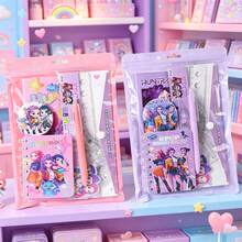 KPop Demon Hunters K-POP Gift Stationery Set, Including Badge, Pen, Notebook, Featuring Kpopdemonhunters, Hunters Themed Patterns, Suitable For Gift Giving, Suitable For Stationery Store Display, As Teenage Stationery And Desktop Decoration, Suitable For Holiday Gifts, Classroom Rewards, Fan Merchandise Gifts, High-Traffic Item For Stationery Stores, Combining Practicality And Collectibility - Multi-color - View 5