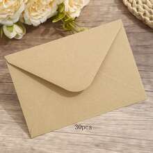 20-30PCS Vintage Square Mini Kraft Paper Envelopes, Fresh Small Greeting Cards, INS Style Storage For Love Letters, Invitations And Cards - Multicolor - View 12