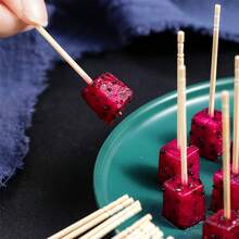 300pcs Cocktail Picks, Portable Thin Toothpicks, Food Picks, Suitable For Cocktails, Party Snacks, Outdoor Food Forks, Fruit Picks, Length 2.65 Inches/6.5 Cm - Natural Wood Color - View 3