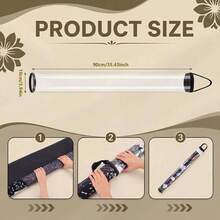 Portable Mahjong Table Mat Storage Bag, Transparent PVC Cylindrical Zippered Creative Reinforced Handheld Tablecloth Storage Bag - View 2