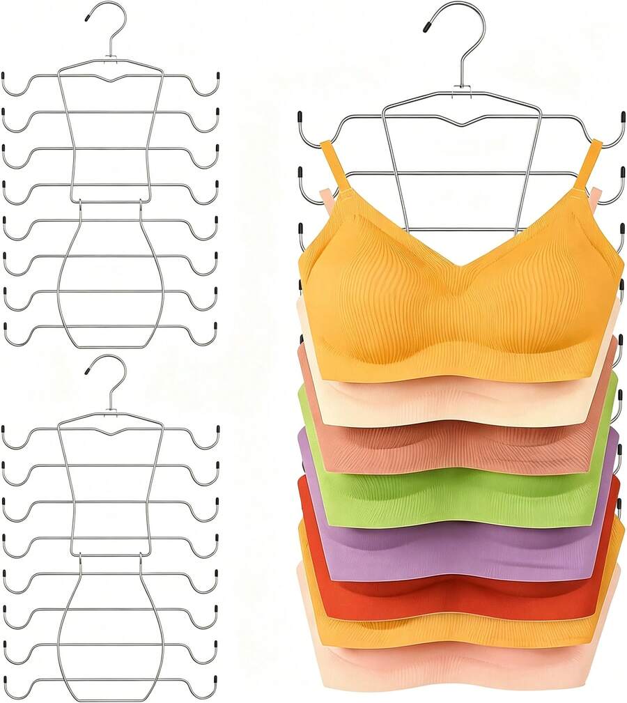 2 Pack Tank Top Hanger, Rotating Bra Organizer Space Saving,360° Swivel Closet Organizers And Storage - View 1