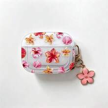 Minimalist Pink Flower Element Transparent Soft Protective Bluetooth Earphone Cases Ditsy Floral Compatible With Pro 3rd Gen Wireless Bluetooth Earphone Case Cover For Pro 2/3/4 Suitable For Men And Women Spring Birthday Gift Anniversary - Rusty Rose - View 9