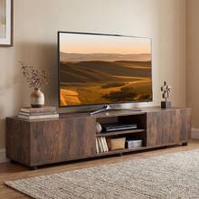 2026 NEW : TV Unit 70 Inch TVs, 160cm TV Stand Cabinet (Rustic Brown) - Rustic Brown - View 7
