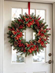 3pcs Set Shiny Red Christmas Decorations, Easy To Install And Place. Can Be Used To Decorate Christmas Trees, Also Suitable For Weddings And Various Holiday Scenes For Floral Arrangements, Enriching Decorative Layers And Creating A Rich Holiday Atmosphere. - A - View 7