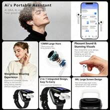 Jam Tangan Pintar dengan Earphone Terbaru dari LIGE Memiliki Layar Besar Persegi Berdefinisi Tinggi, Earphone Terintegrasi, Berbagai Mode Olahraga, Pengingat Jam Alarm, dan Pemutar Musik. - View 6