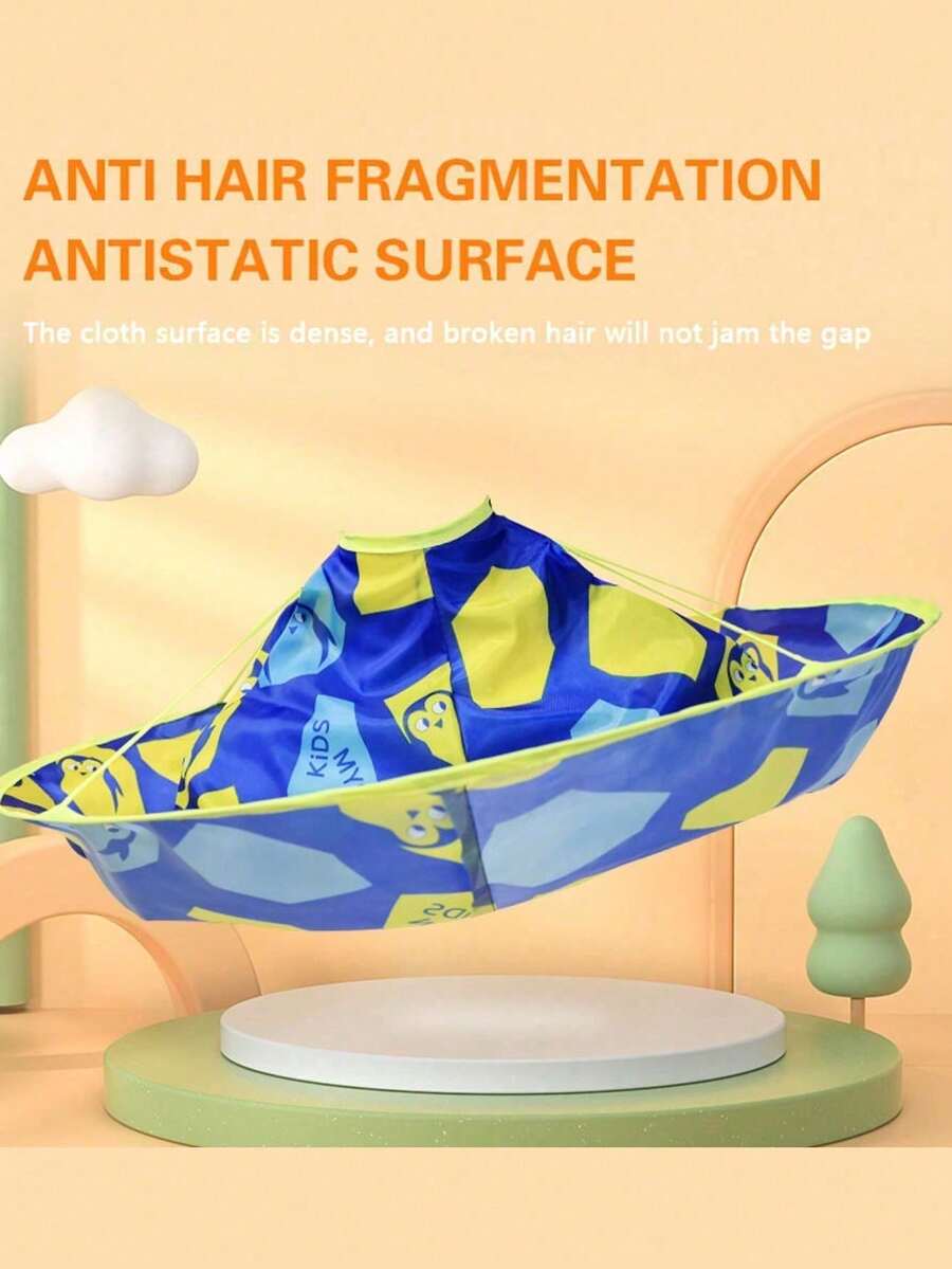 Children's Haircutting Cape, Haircutting Cape, Barber Cape, Waterproof Foldable Umbrella-Shaped Hair Extension Cape - Multicolor - View 1