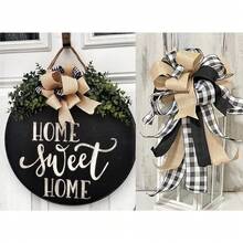 2 Rolls 2.5 Inch Wide Burlap Ribbon With Wire Edge - Perfect For Gift Wrapping, Christmas Tree Decoration - Multicolor - View 4