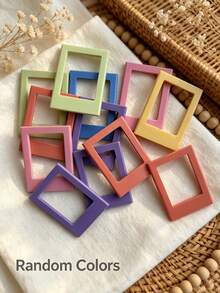 10pcs Colorful Magnetic Photo Frames - 3 Inch Mini Fridge Photo Magnets, Cute Christmas Decoration Photo Frame Set Suitable For Kitchen, Cabinet, Whiteboard, Home Decor, 3 Inch Magnetic Photo Frames DIY Multi-Functional Combination Desktop Creative Magnetic Photo Frames, Cute Pink Fridge Photo Magnets - Square - View 10