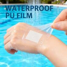5/20/60/120pcs Waterproof Elastic Bandage Patches, Residue-Free, 6x7cm Transparent Protective Film, Outdoor Activity Fixing Tape, Polyurethane Material - LUNARION - View 6