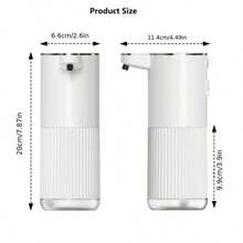 DONASIRA 1pc 360ML Wall-Mounted Touchless Automatic Soap Dispenser, USB Rechargeable Smart Handwash & Dishwash Machine, IPX5 Waterproof & Moisture-Proof Body, 4-Level Battery Indicator, Long-Lasting Battery Life, ABS Material, Foam & Liquid Soap Options, Suitable For Kitchen, Bathroom, Hotel, School, Home & Holiday Gift, High-Tech Product - Multicolor - View 4