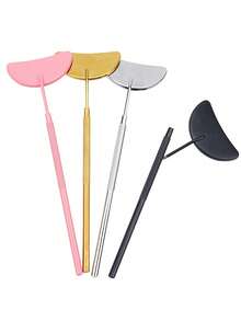 1pc Crescent Shaped Eyelash Extension Inspection Mirror Stainless Steel - Multicolor - View 6