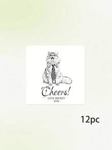 1/12/24pcs Custom Pet Photo And Text Coaster, Custom Dog Cat Sketch Portrait Drink Coaster, Wedding Party Table Decor, Customized Pet Memorial Keepsake Gift For Pet Lovers - Multicolor - View 8