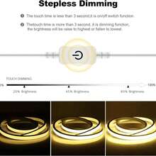 Acosh Neon Lampu Strip LED Neon COB Sentuh Tanpa Langkah yang Dapat Diredupkan 5V 320 LED/M Lampu LED Fleksibel Lampu Tali Neon LED COB dengan Pita Perekat untuk Kamar Tidur Dapur, Pencahayaan DIY Dekorasi Ruangan - MultiWarna - View 4