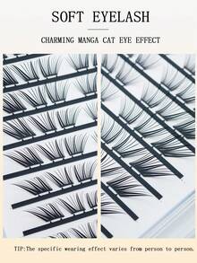 Natural Fluffy Cluster Lashes DIY Segmented Individual False Eyelashes For Daily Makeup - D - View 5