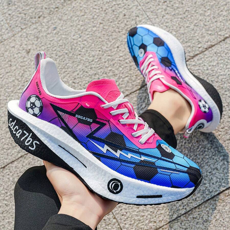 Unisex Professional Racing Carbon Plate Running Shoes, Lace-Up Secure Fit, Explosive Midsole, Powerful Propulsion, Durable Mesh Upper, Long-Distance Training Athletic Shoes