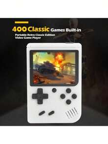 Handheld Game Console Macaron Mini 400 In 1 Gaming Console Big Screen Handheld Retro Classic Game With 1020 MAh Large Battery Plug And Play Portable Game Console Machine Retro Gaming Machine 1pc(1 Player/2 Player) - View 15