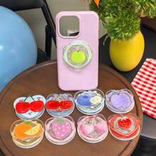 Cute Fruit Magnetic Phone Stand, Autumn New Heart-Shaped Phone Back Support Bracket, Desktop Stand - Multicolor - View 3