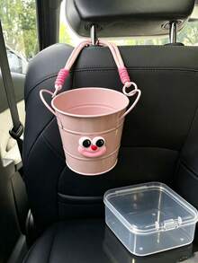 Desktop And Hanging Trash Bins,Creative Car Dustbin, Back Seat Hanging Cute & Funny Car Garbage Bin, Storage Box,Waste Basket,Car Interior Storage Organizer, Car Accessories,Essential For Dormitory Kitchen,Christmas And Halloween Gifts - Multicolor - View 2