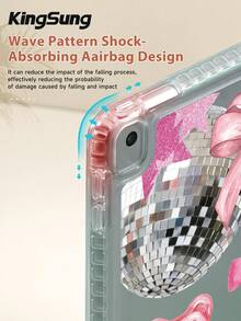 Kingsung Y2K Pink Collage Pattern Acrylic Tablet Protective Case,Built-In Pen Slot, Compatible With Pad Mini6/Mini7/9.7/10.2/10.9/Pro 11,Pad Air 8(M4)2026(11-Inch),Pad 10 2022(10.9-Inch),Pad 11(A16) 2025(11-Inch) Etc Models. - Multicolor - View 5