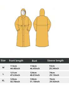 Women's Long Hooded Raincoat Outdoor Windproof Rain Jacket Coat - Women's Raincoat - View 12
