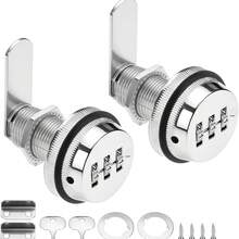 1/2pcs Combination Cam Lock, Zinc Alloy Combination Lock, 3-Digit Password, Keyless, Suitable For Mailbox, Cabinet, Drawer - BB - View 2