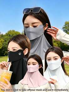 1/2/3pcs Women & Men Sun Protection Face Mask Outdoor Cycling Sunshade UV Protection Full Face Mask With Mesh Eye Protection Easy Drinking Without Removing 3D Design Suitable For Outdoor Activities Cycling Driving Summer Balaclava - Multicolor - View 1