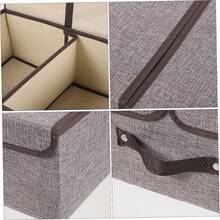 Foldable Storage Box With Lid, Large-Capacity Sturdy Clothes Storage Bin, Collapsible Organizer For Closet, Bedroom, Dorm, Laundry Room, Space Saving, Stackable, Ideal For Home/Office Use, Great For Seasonal Clothing, Blankets, Shoes, Toys - Grey - View 6